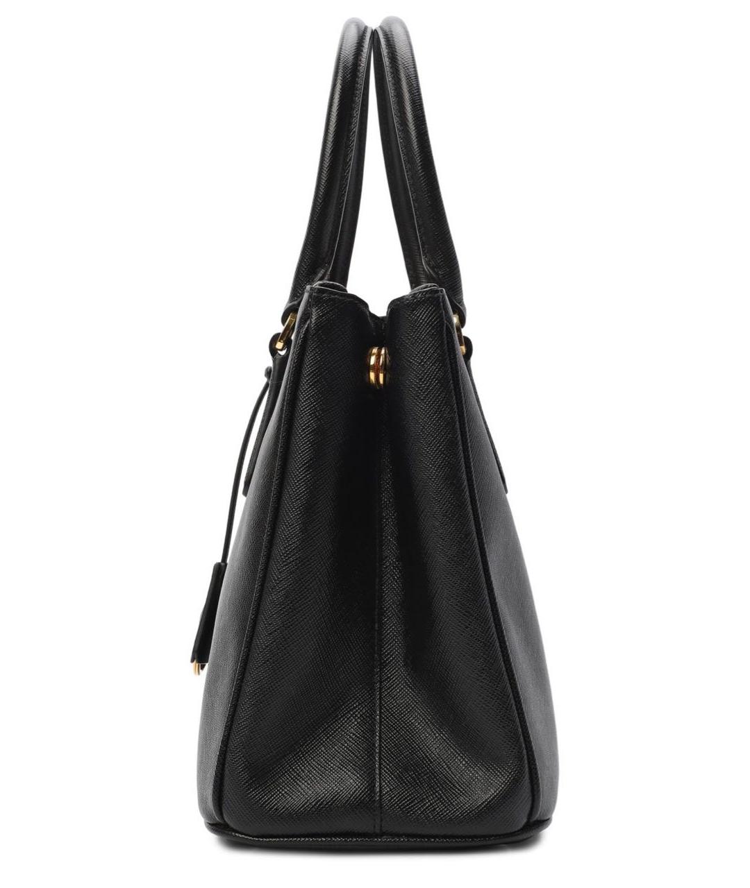 PRADA Черная кожаная сумка с короткими ручками, фото 3