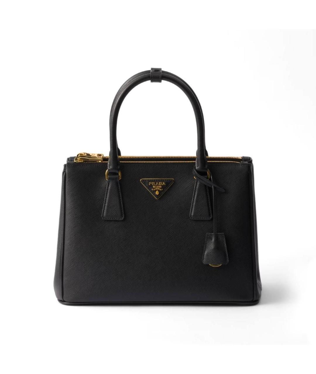 PRADA Черная кожаная сумка с короткими ручками, фото 6