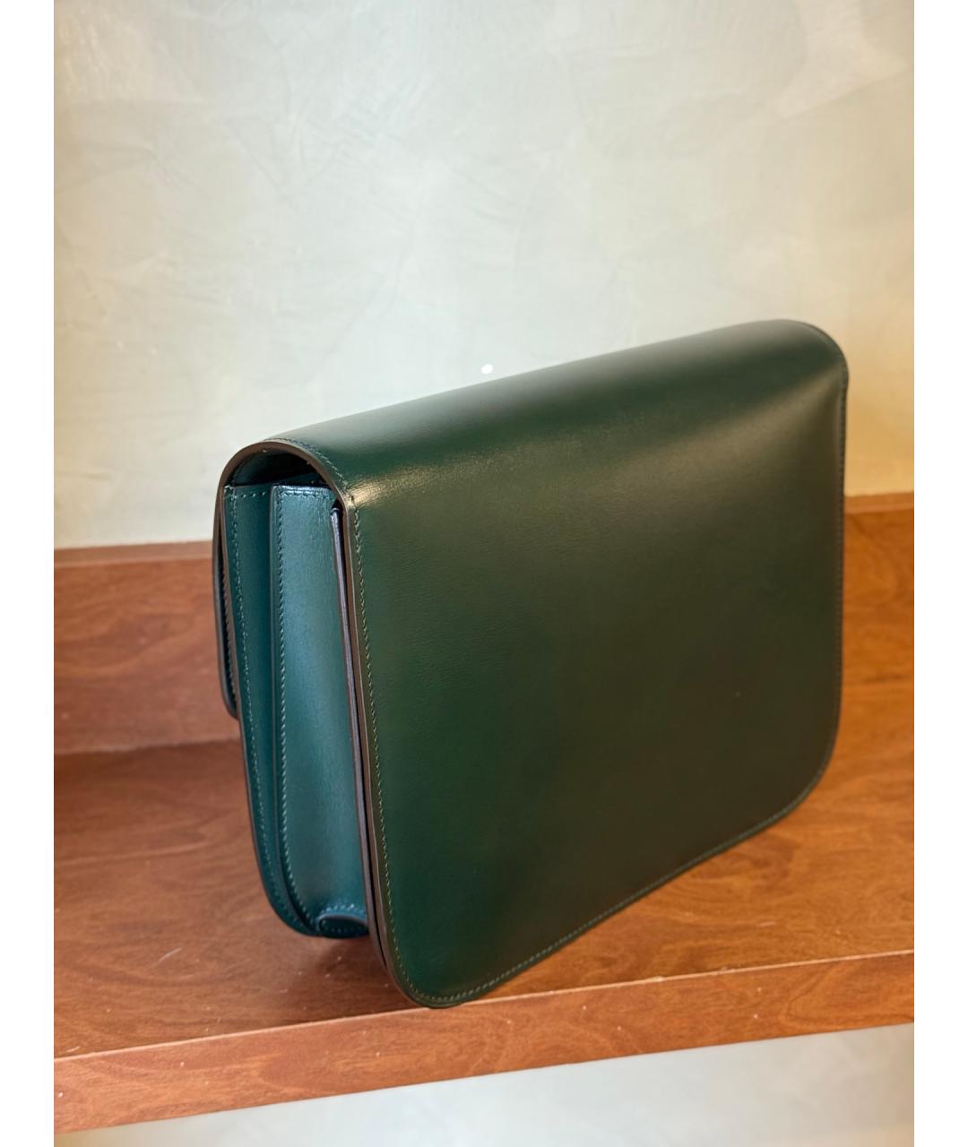 CELINE Зеленая кожаная сумка через плечо, фото 6