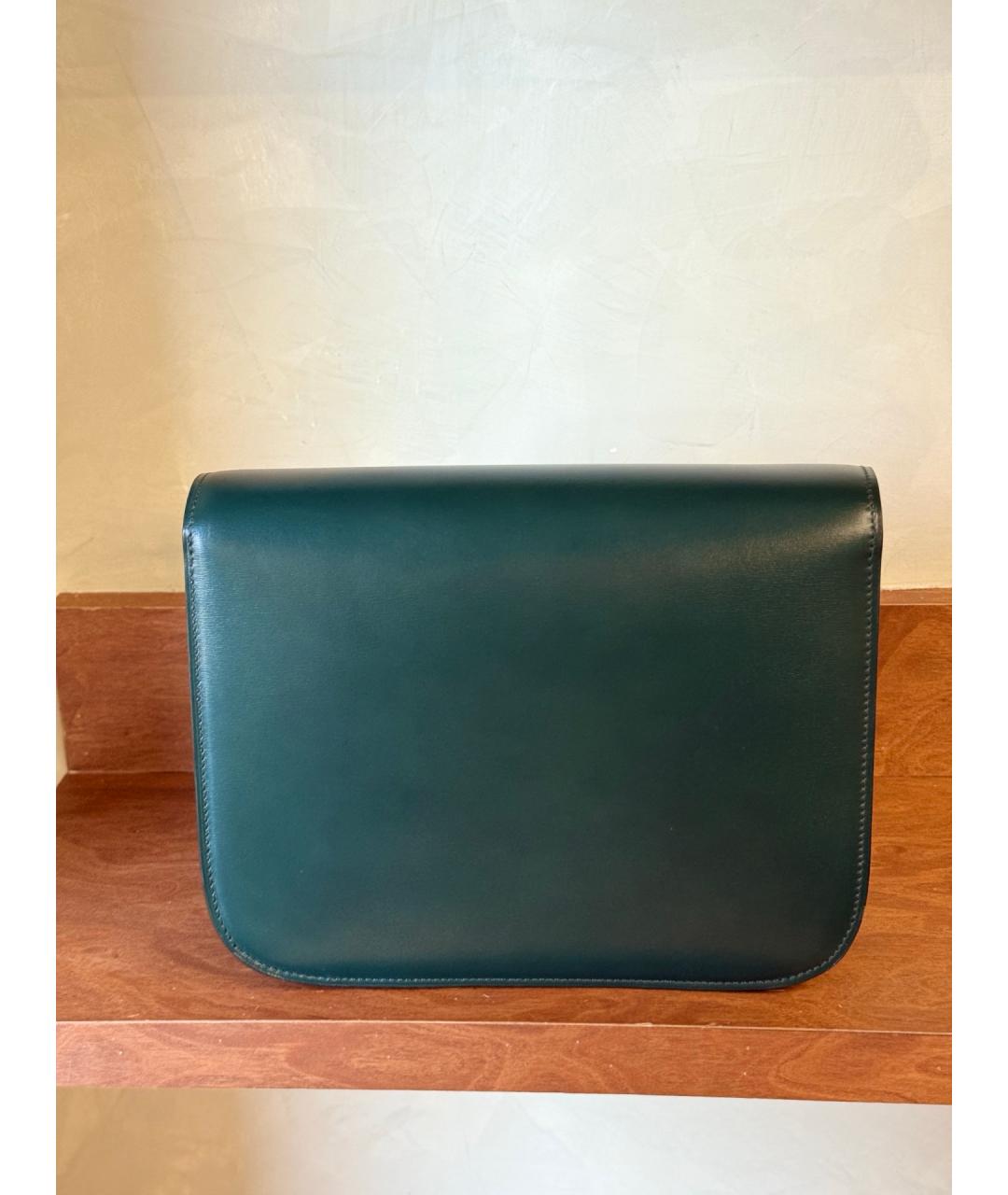 CELINE Зеленая кожаная сумка через плечо, фото 5