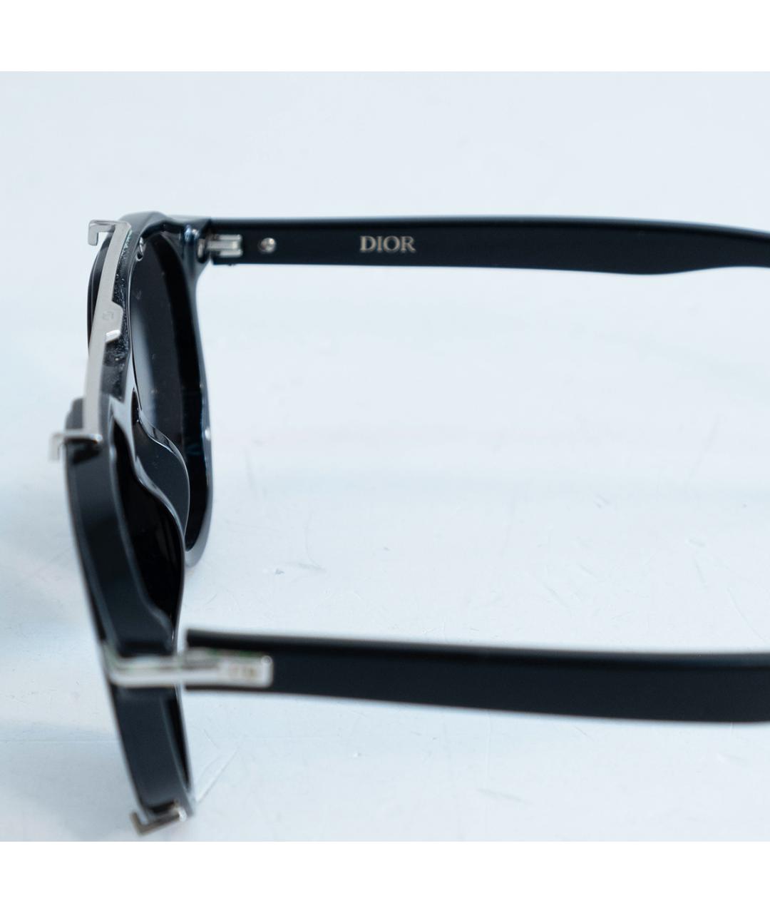 CHRISTIAN DIOR Черные пластиковые солнцезащитные очки, фото 4