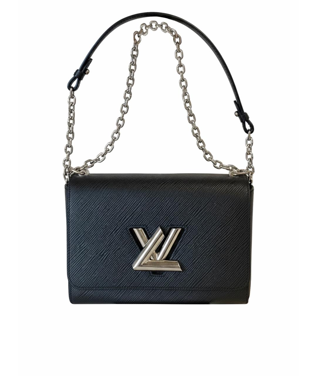 LOUIS VUITTON Черная кожаная сумка через плечо, фото 1