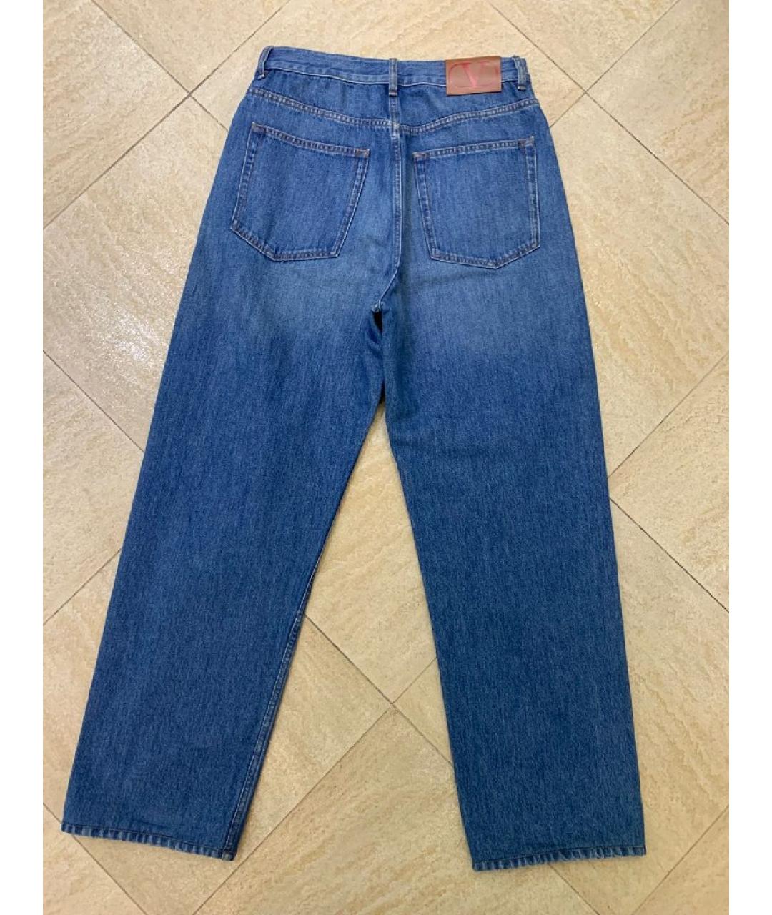 VALENTINO Синие хлопковые прямые джинсы, фото 2
