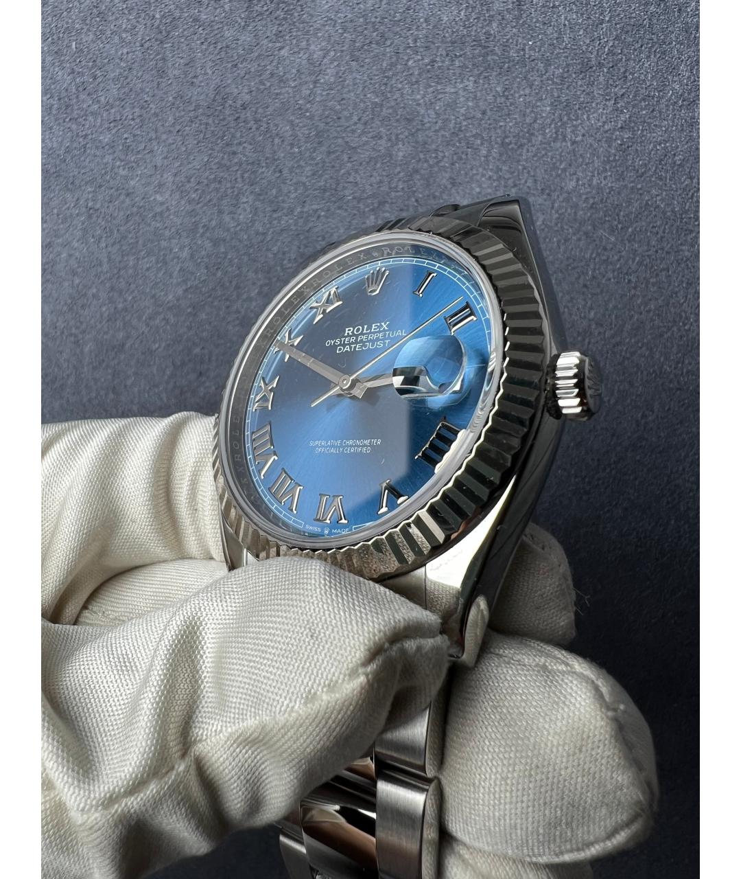 ROLEX Темно-синие часы, фото 3