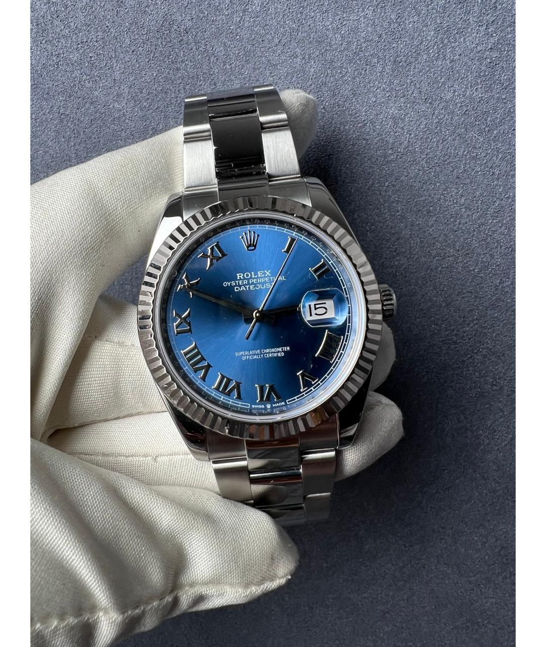 ROLEX Темно-синие часы, фото 2