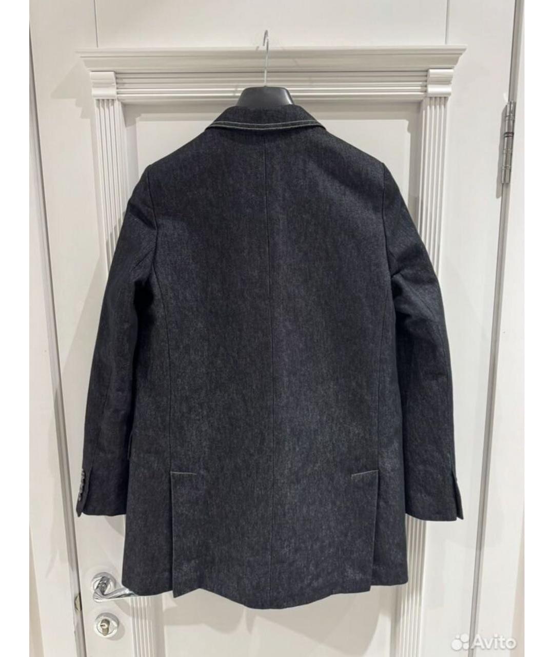 MAX MARA Антрацитовый хлопковый жакет/пиджак, фото 3