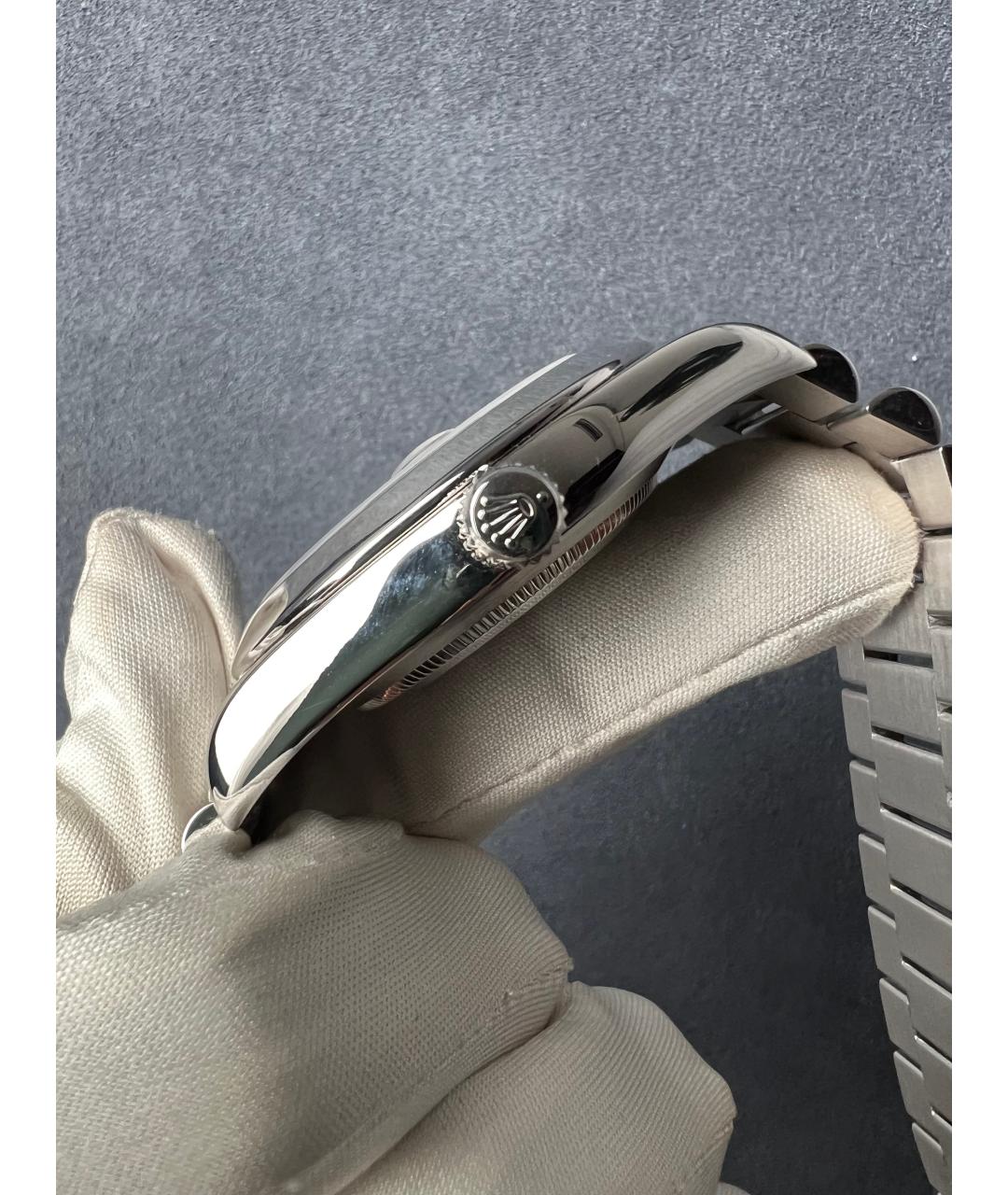 ROLEX Голубые платиновые часы, фото 4