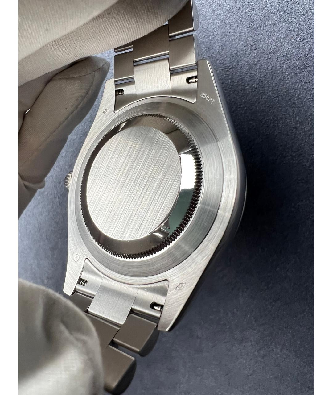 ROLEX Голубые платиновые часы, фото 7