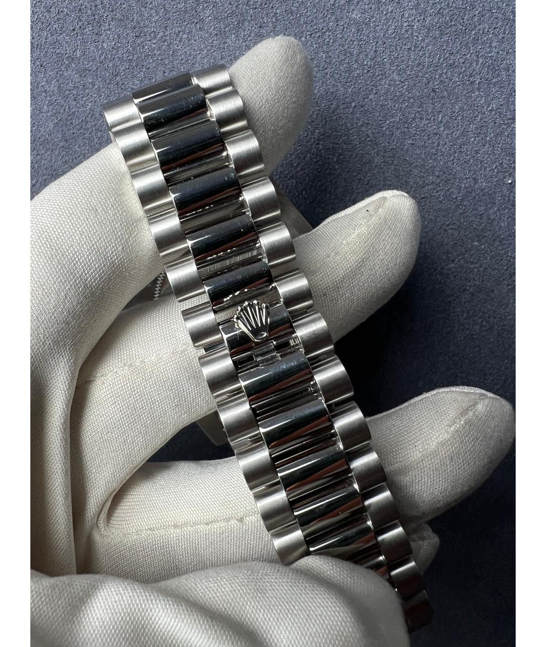 ROLEX Голубые платиновые часы, фото 8