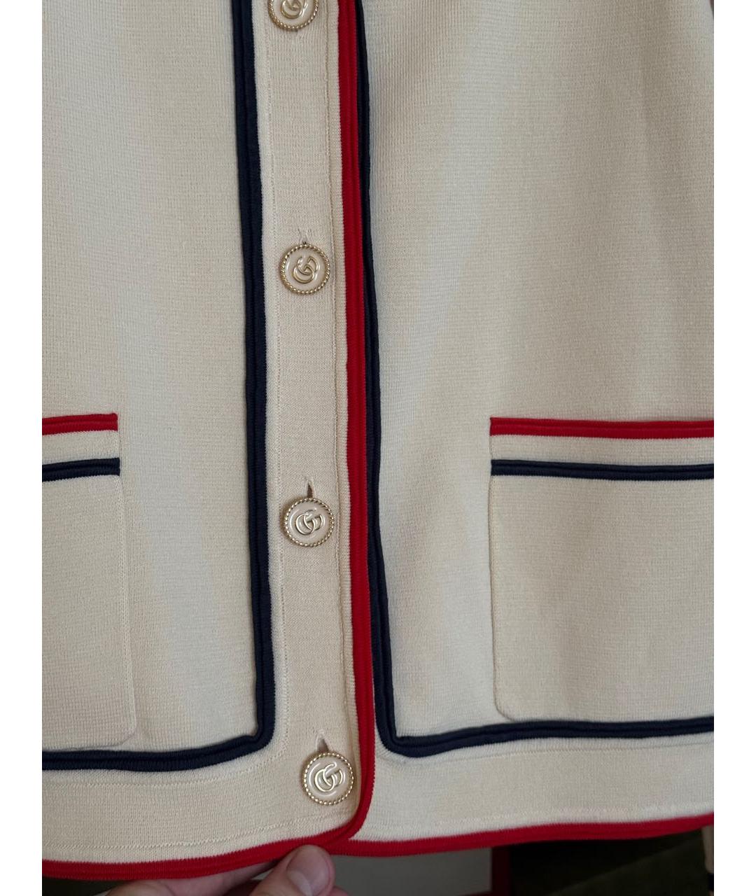 GUCCI Бежевый хлопковый кардиган, фото 6