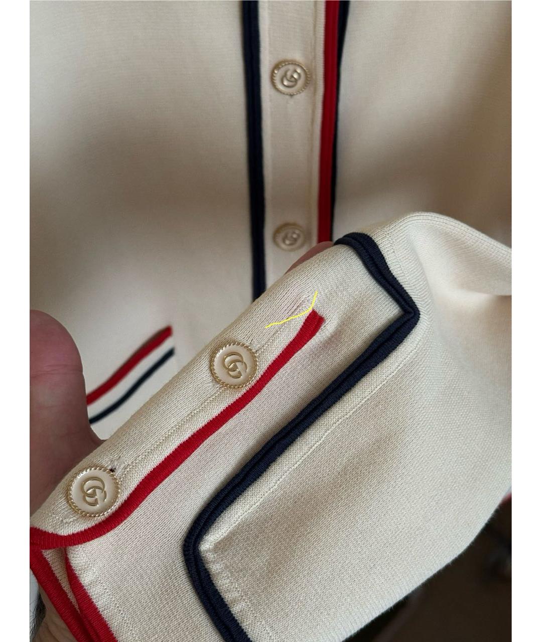 GUCCI Бежевый хлопковый кардиган, фото 4