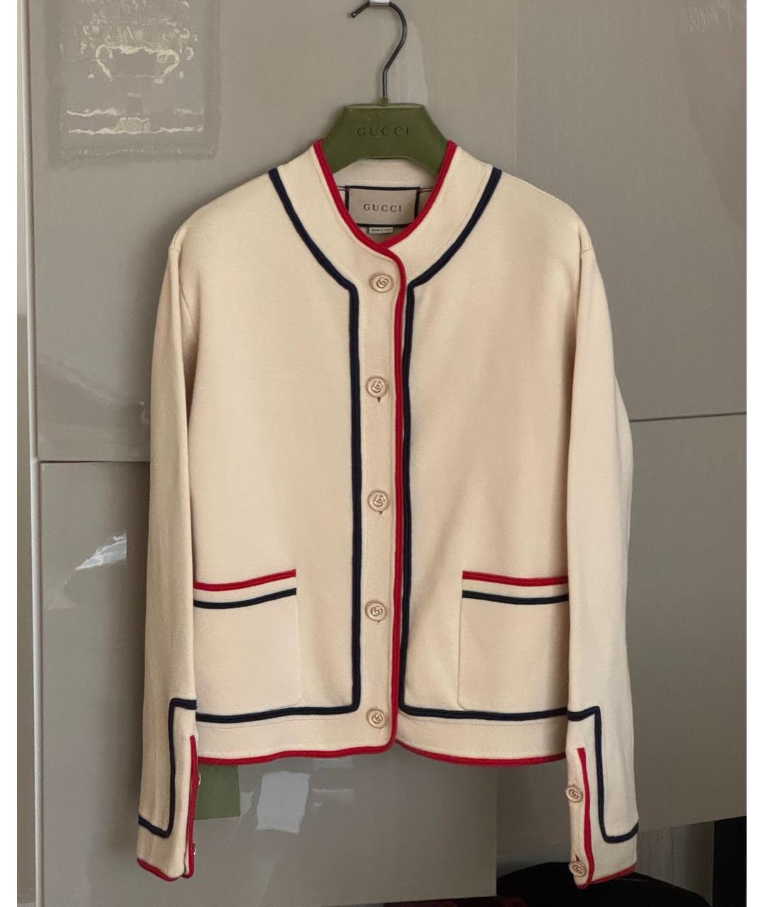 GUCCI Бежевый хлопковый кардиган, фото 7