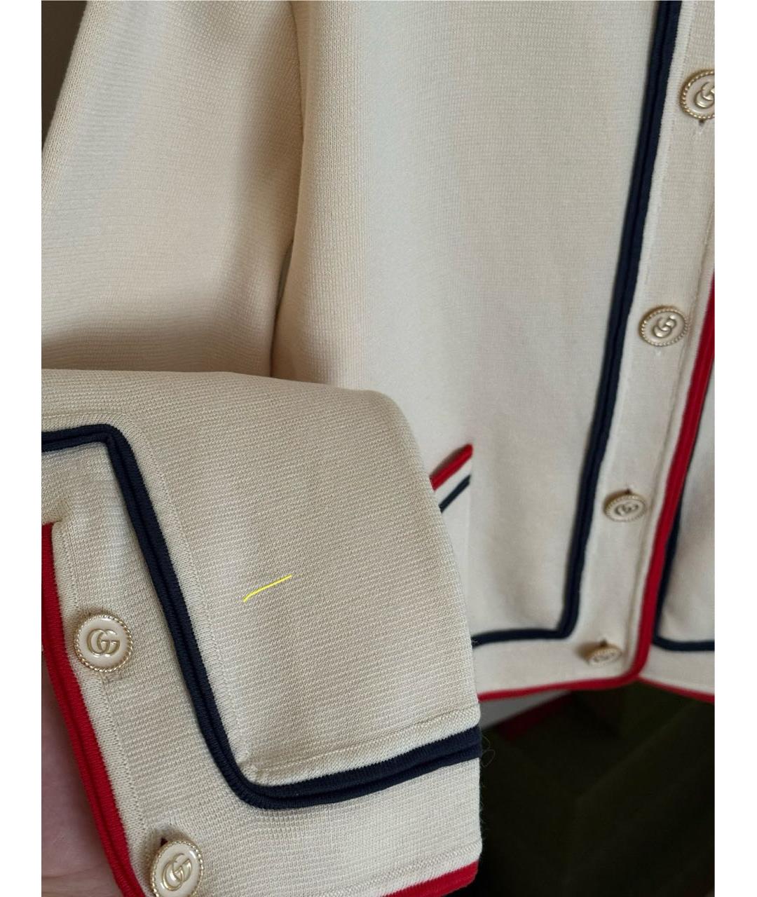 GUCCI Бежевый хлопковый кардиган, фото 3