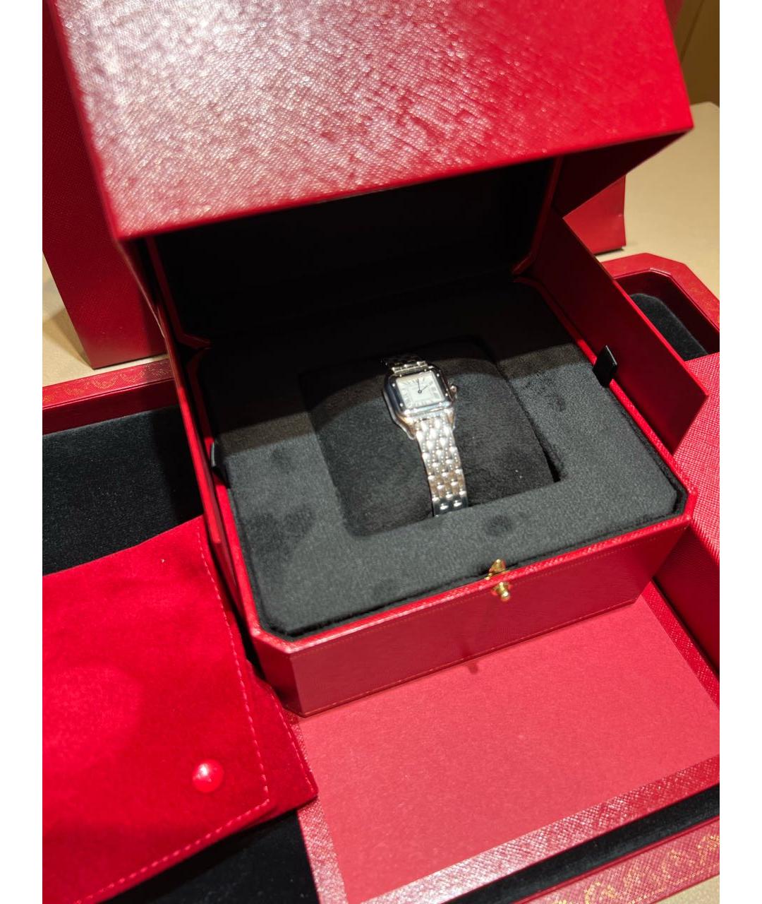 CARTIER Серые с серебряным покрытием часы, фото 3