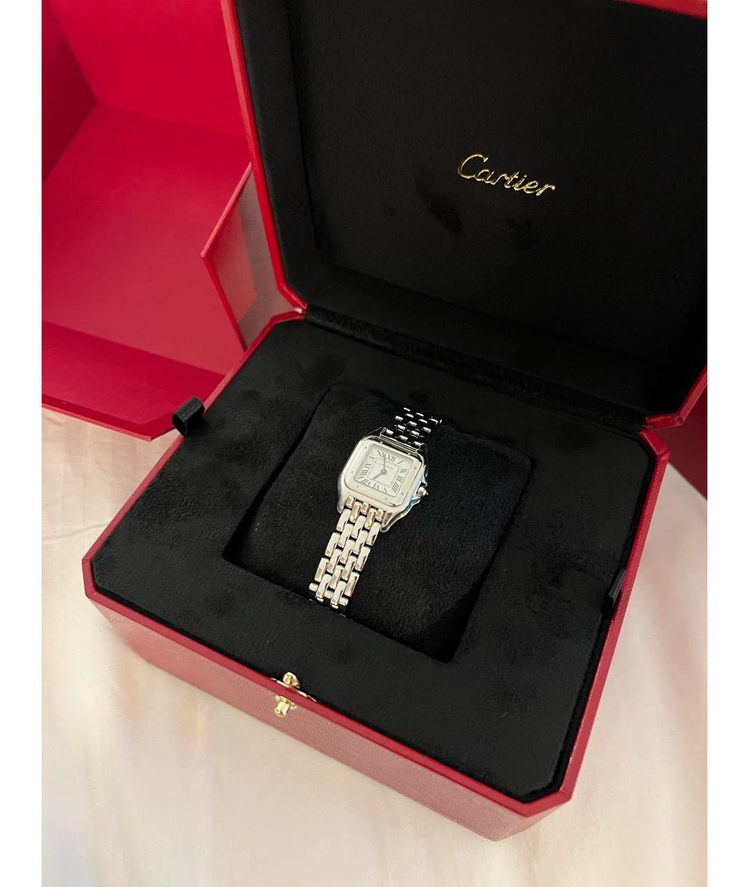 CARTIER Серые с серебряным покрытием часы, фото 4