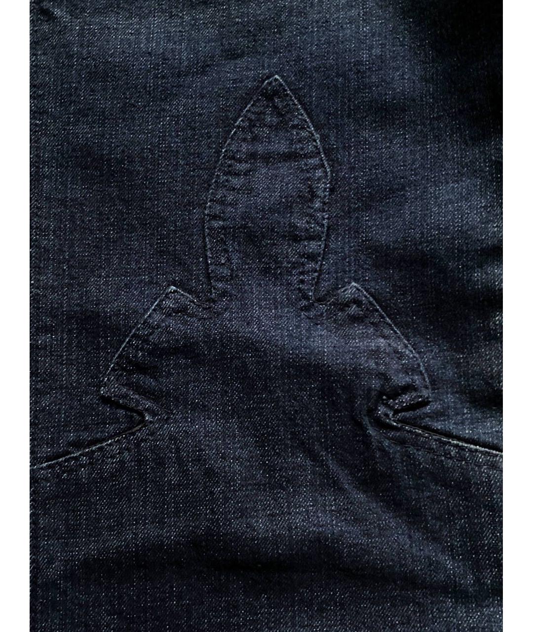 CHROME HEARTS Темно-синие хлопковые прямые джинсы, фото 4