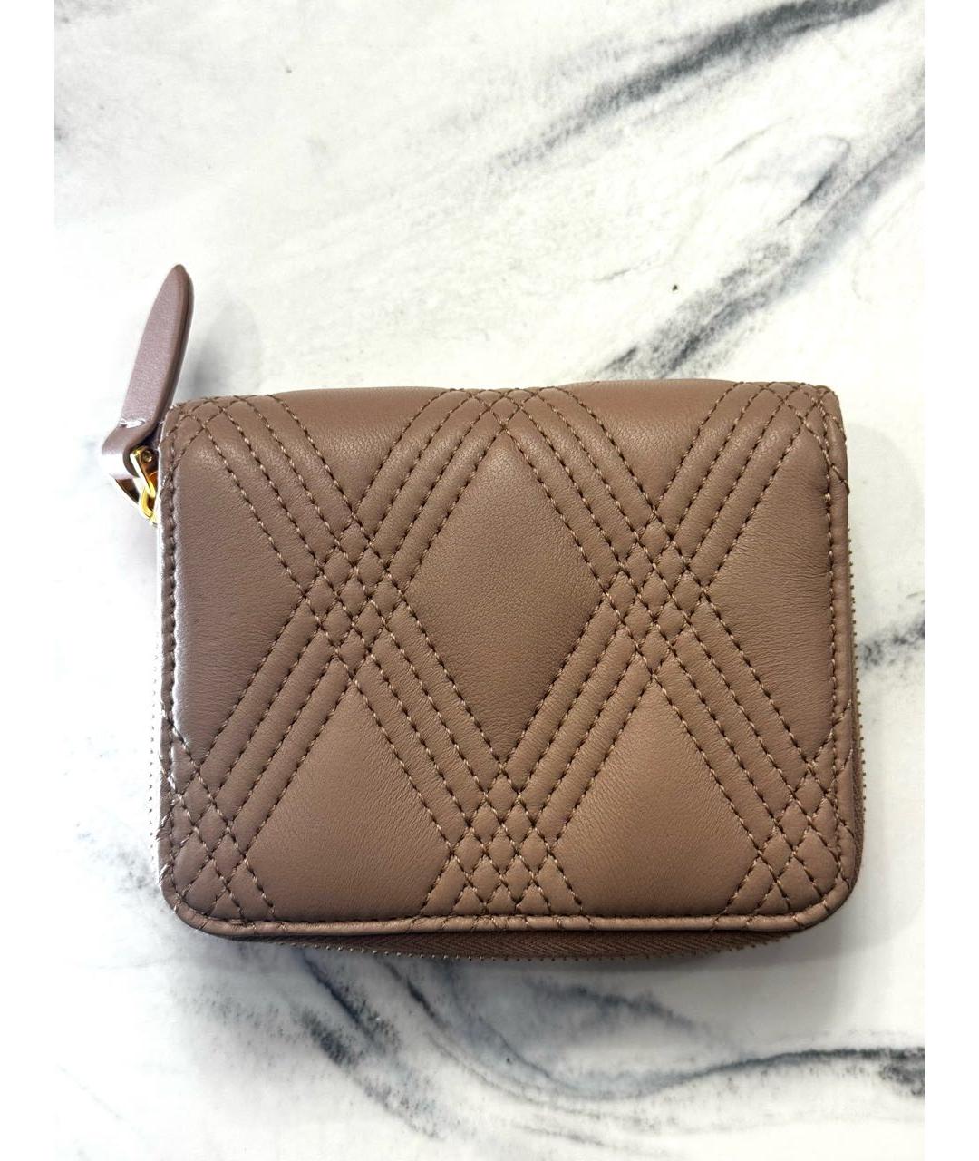 VALENTINO Розовый кожаный кошелек, фото 3