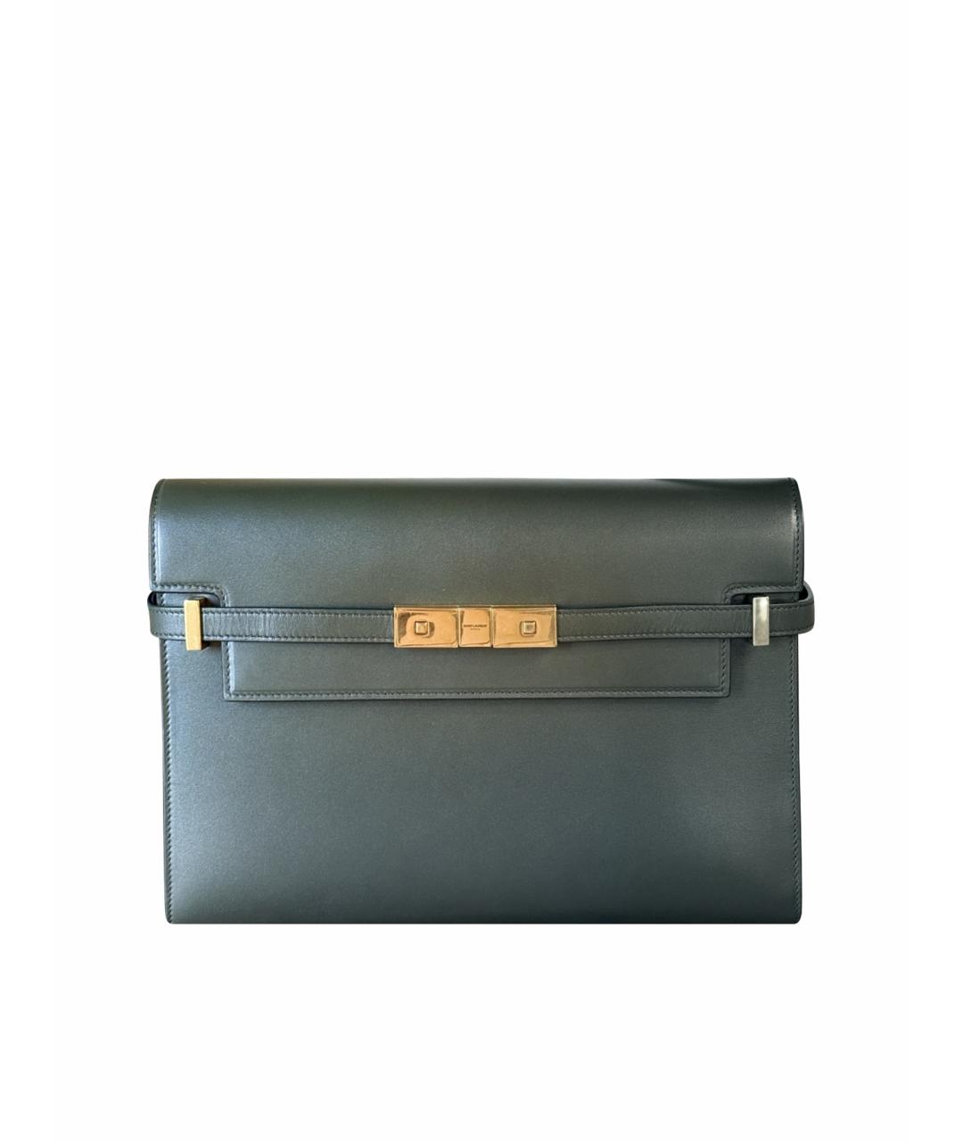 SAINT LAURENT Зеленая кожаная сумка через плечо, фото 1