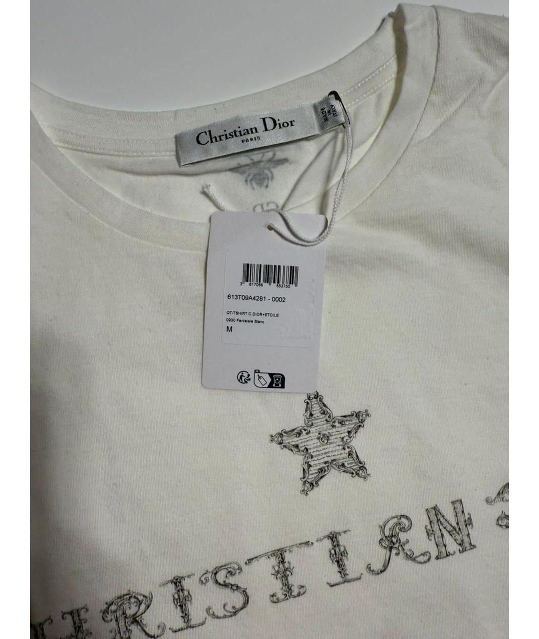 CHRISTIAN DIOR Белая льняная футболка, фото 4