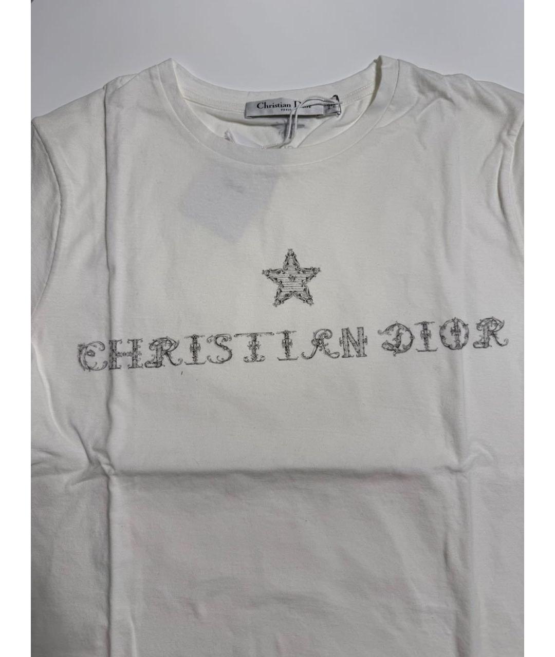 CHRISTIAN DIOR Белая льняная футболка, фото 3