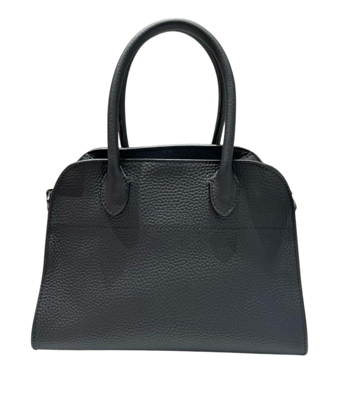 THE ROW Черная кожаная сумка с короткими ручками, фото 1