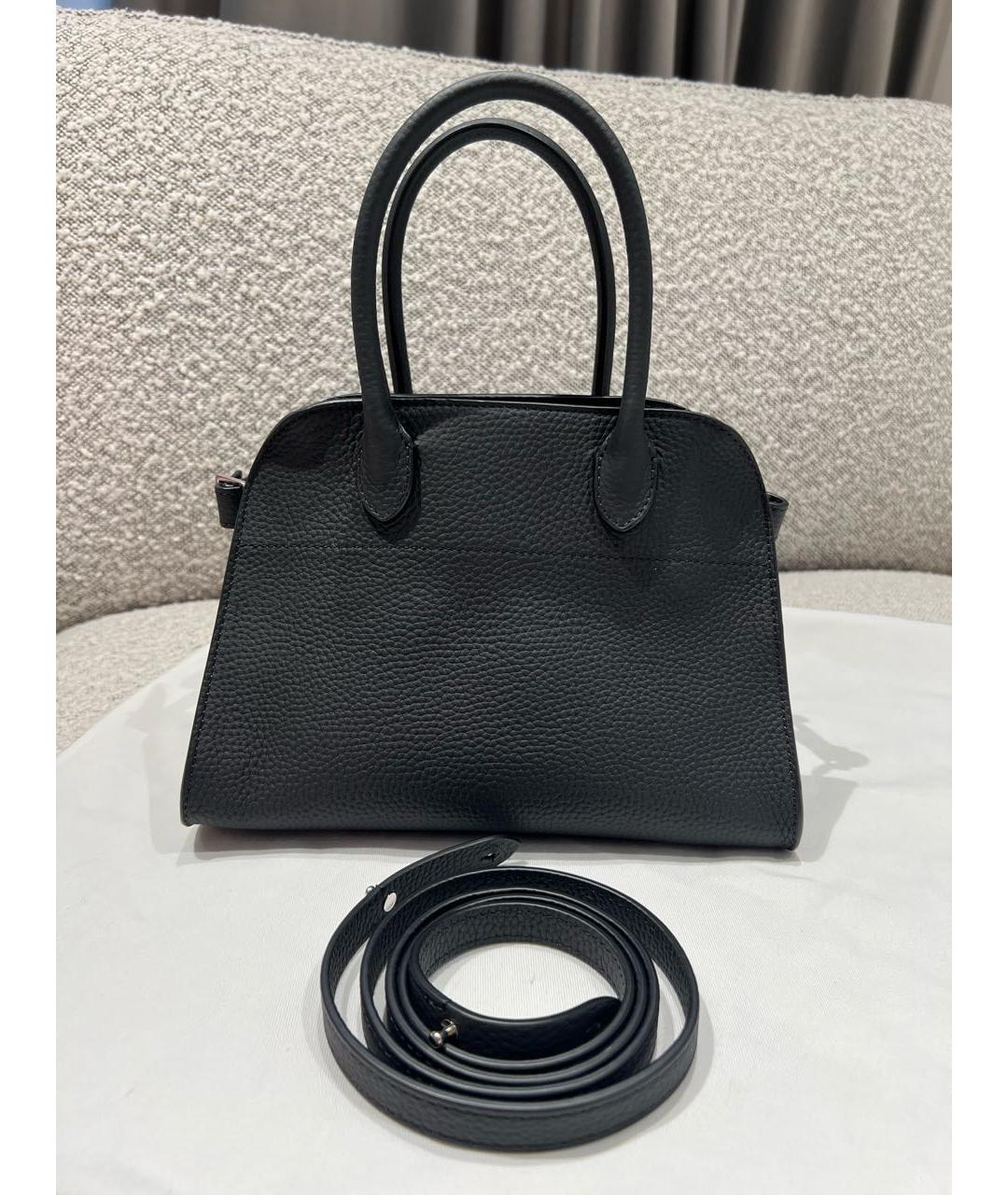 THE ROW Черная кожаная сумка с короткими ручками, фото 6