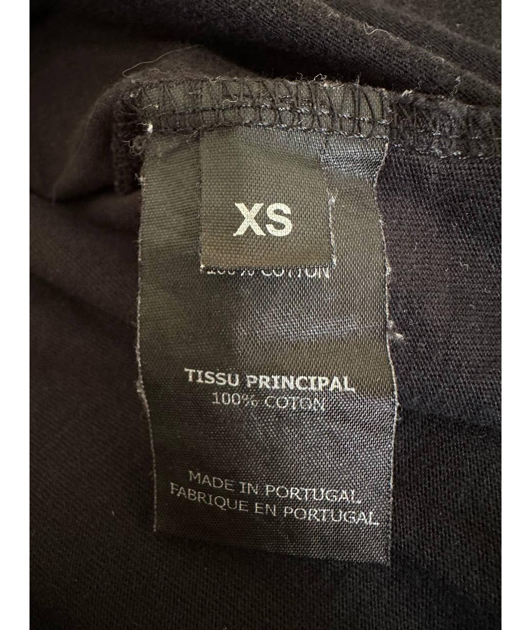 VETEMENTS Черная хлопковая футболка, фото 5