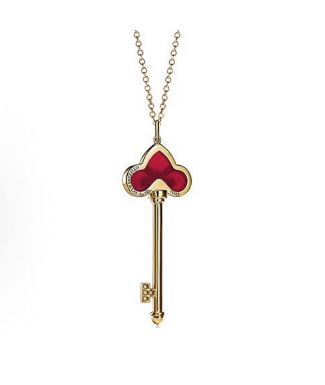 TIFFANY&CO Красный кулон из желтого золота, фото 2