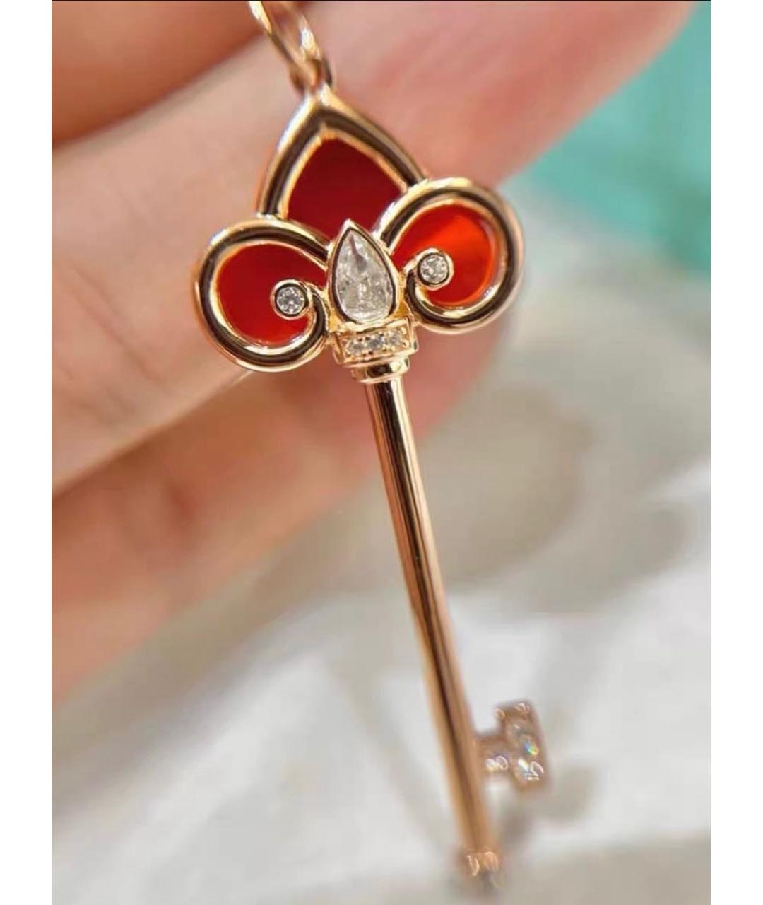 TIFFANY&CO Красный кулон из желтого золота, фото 4