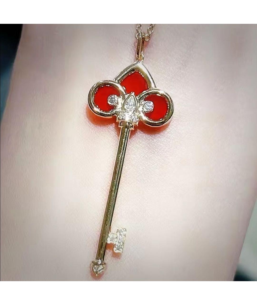 TIFFANY&CO Красный кулон из желтого золота, фото 6