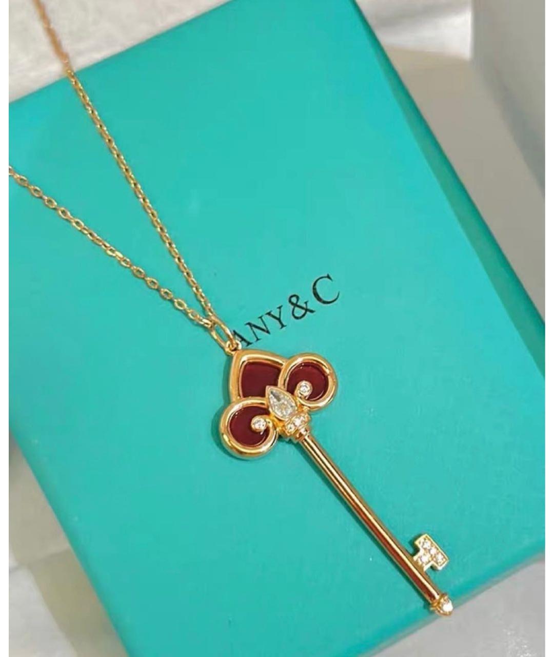 TIFFANY&CO Красный кулон из желтого золота, фото 5