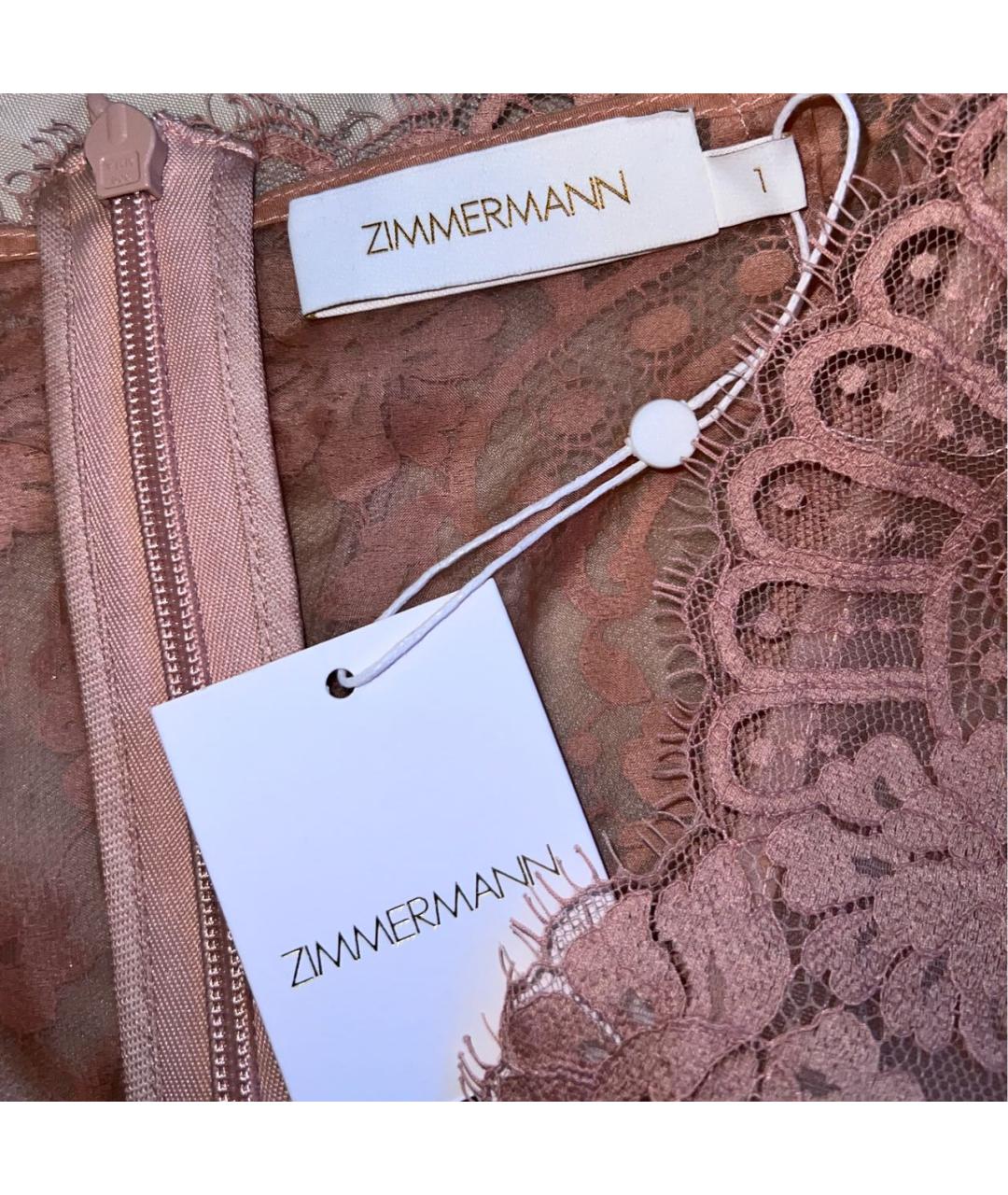 ZIMMERMANN Бежевое льняное коктейльное платье, фото 4