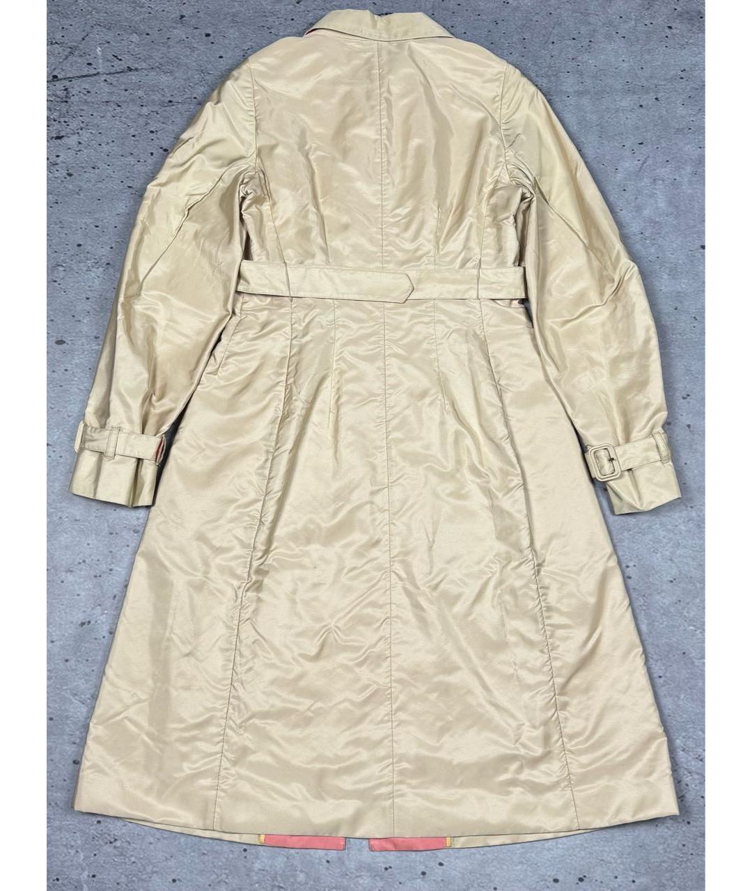 PRADA Бежевый шелковый тренч/плащ, фото 2