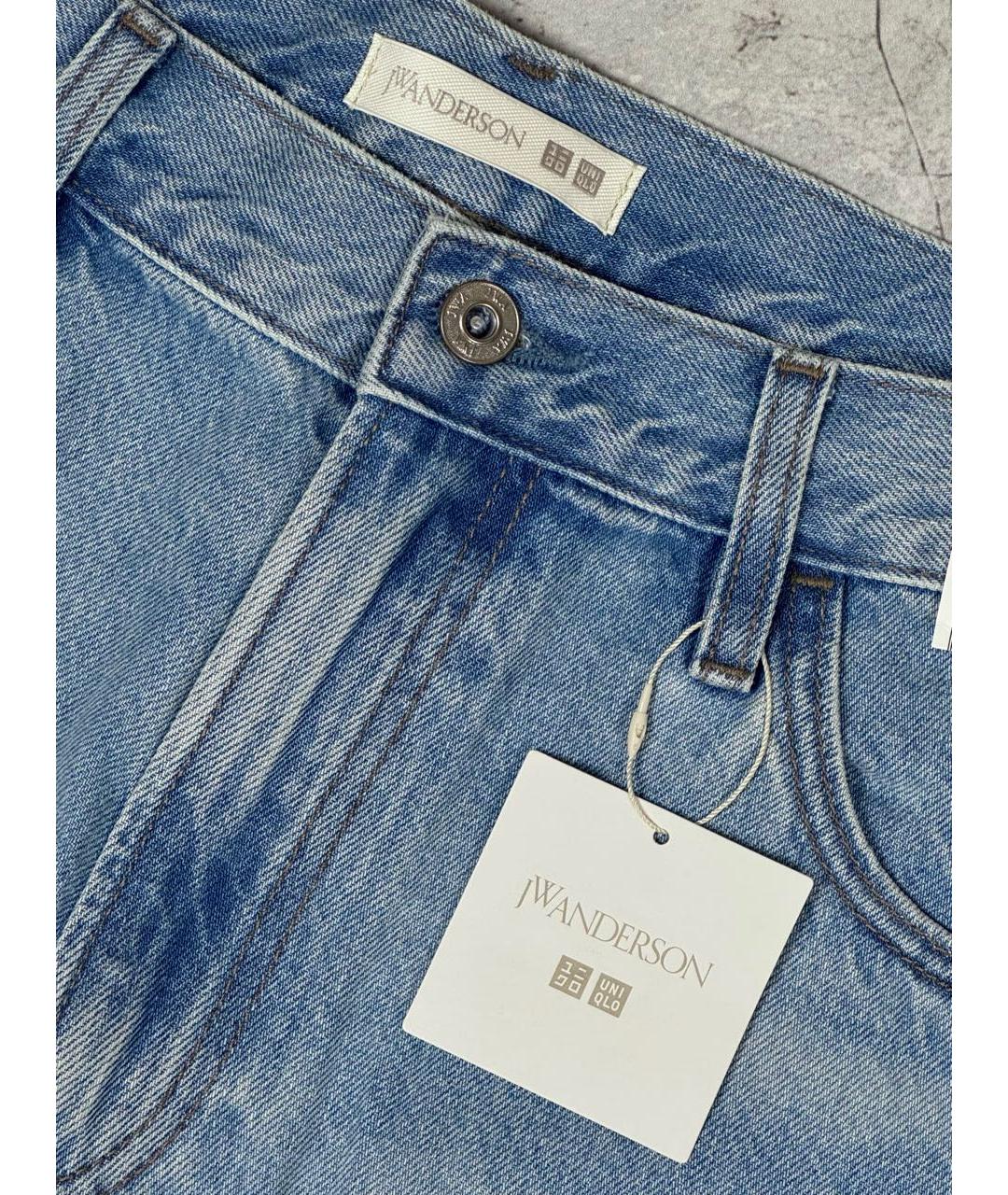 J.W.ANDERSON Голубые хлопковые прямые джинсы, фото 5