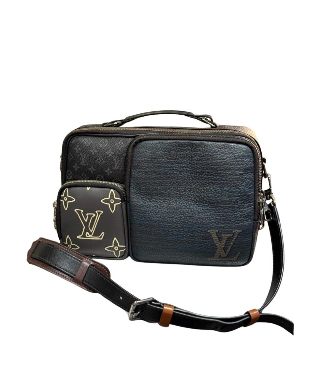 LOUIS VUITTON Черная кожаная сумка на плечо, фото 1