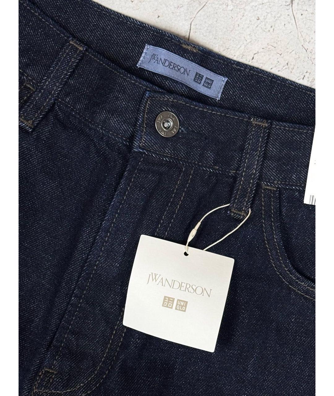 J.W.ANDERSON Темно-синие хлопковые прямые джинсы, фото 5