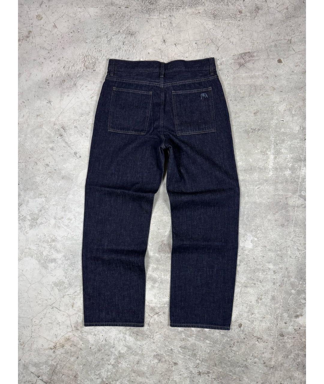 J.W.ANDERSON Темно-синие хлопковые прямые джинсы, фото 2