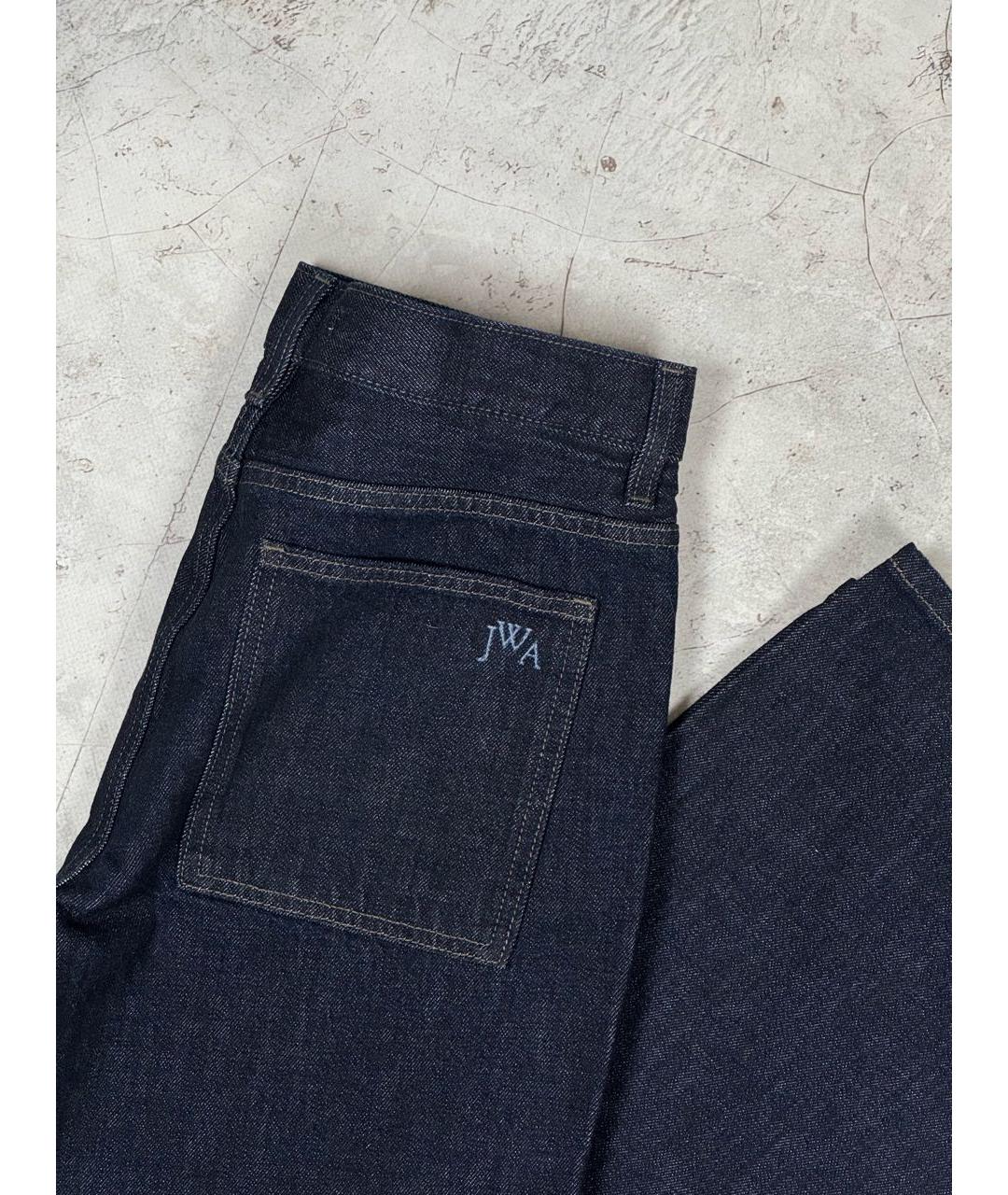 J.W.ANDERSON Темно-синие хлопковые прямые джинсы, фото 4
