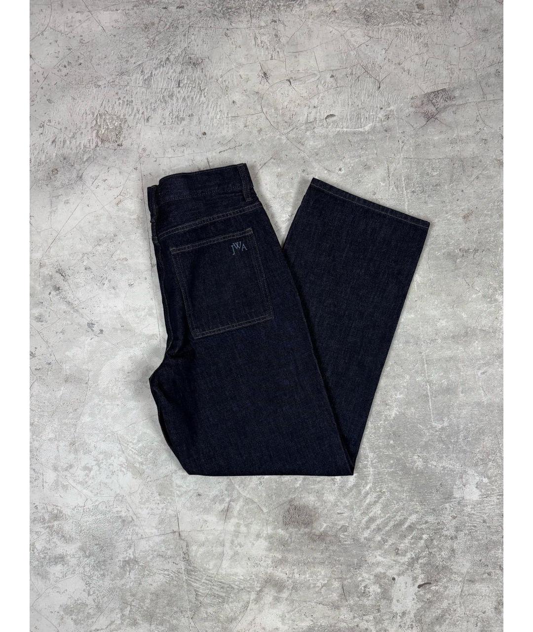J.W.ANDERSON Темно-синие хлопковые прямые джинсы, фото 3