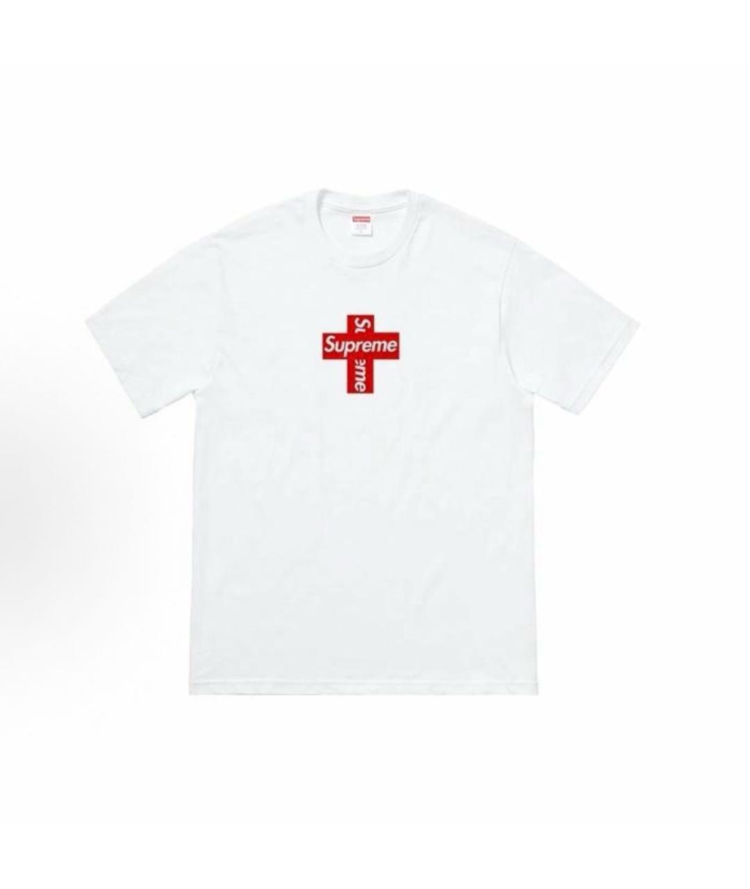 SUPREME Белая хлопковая футболка, фото 6