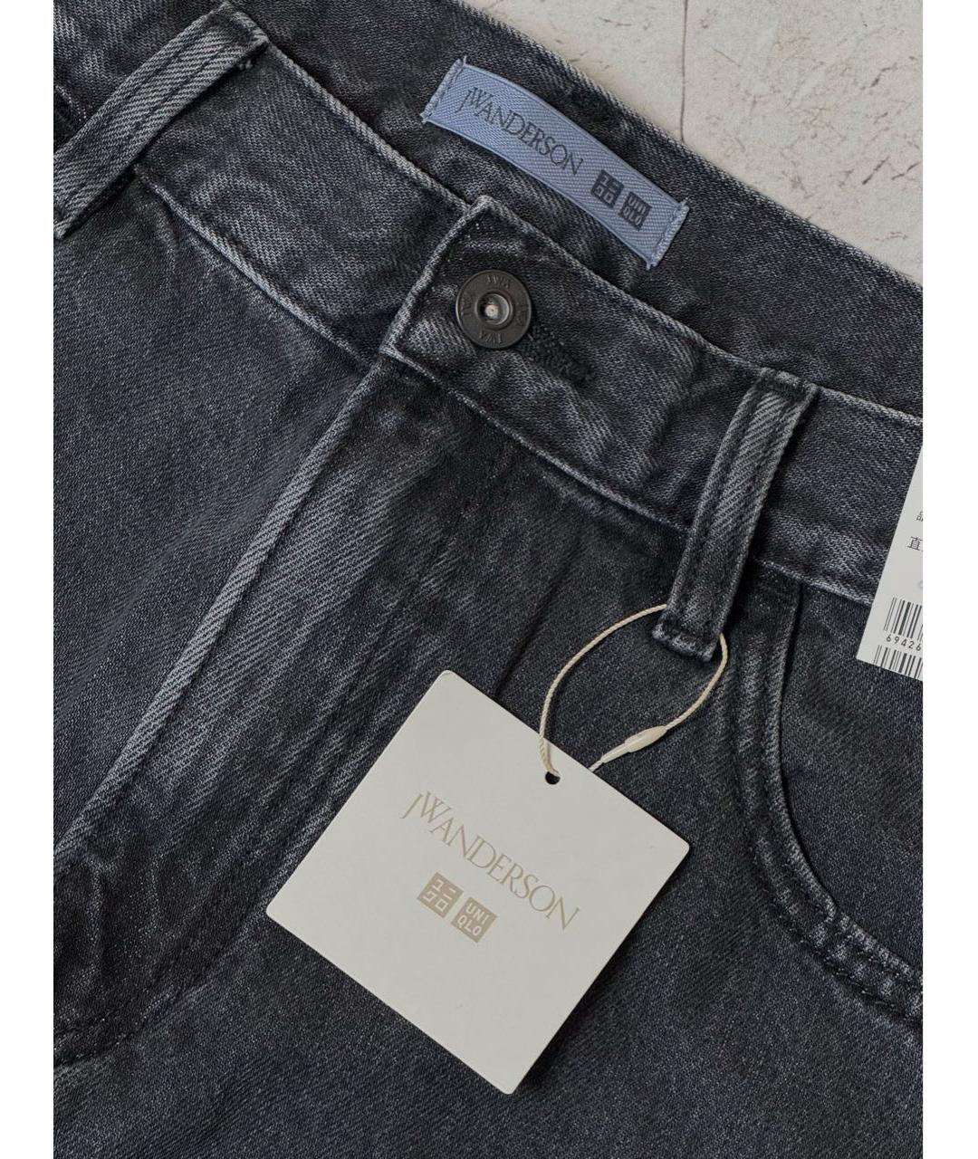 J.W.ANDERSON Серые хлопковые прямые джинсы, фото 5