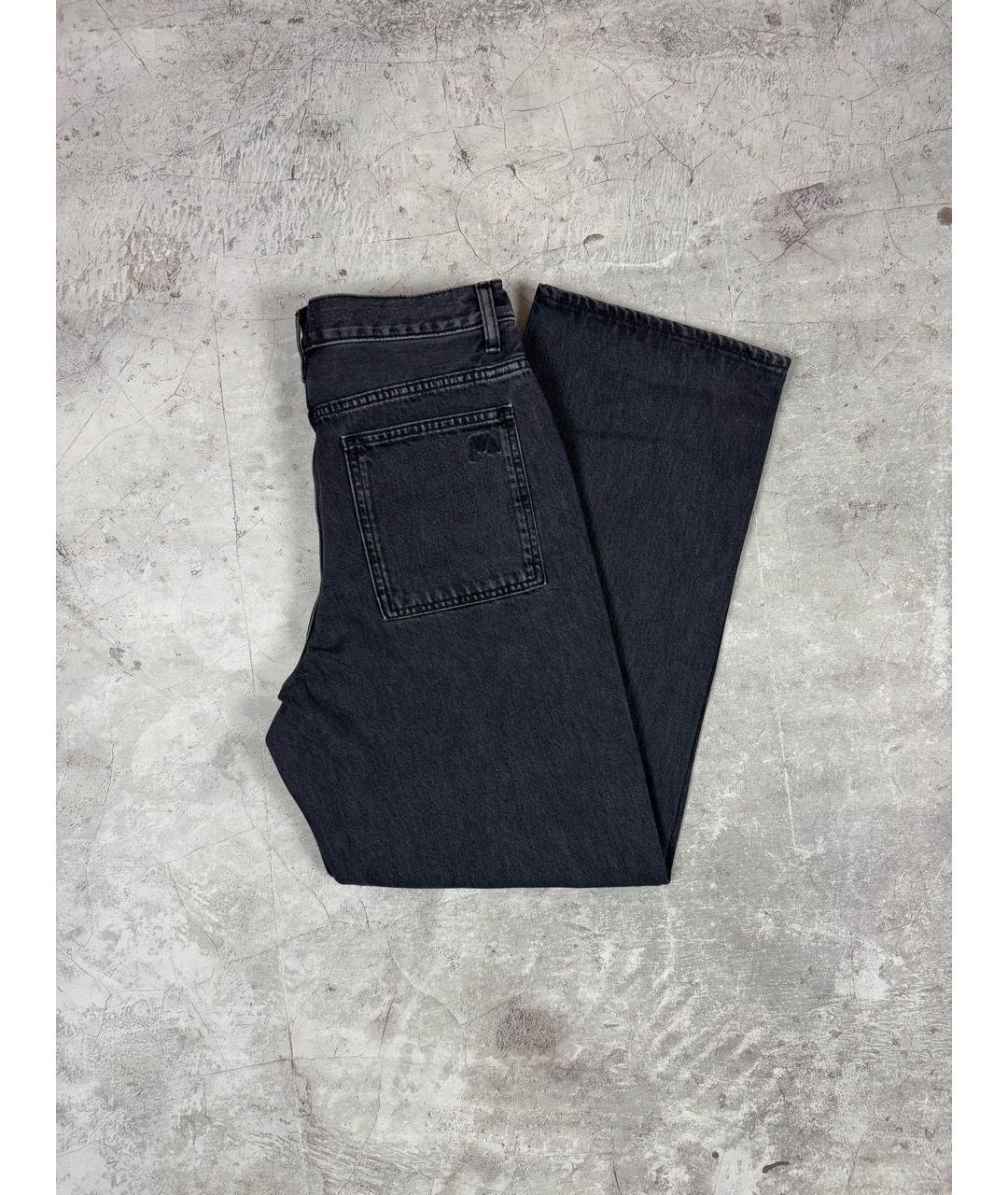 J.W.ANDERSON Серые хлопковые прямые джинсы, фото 3