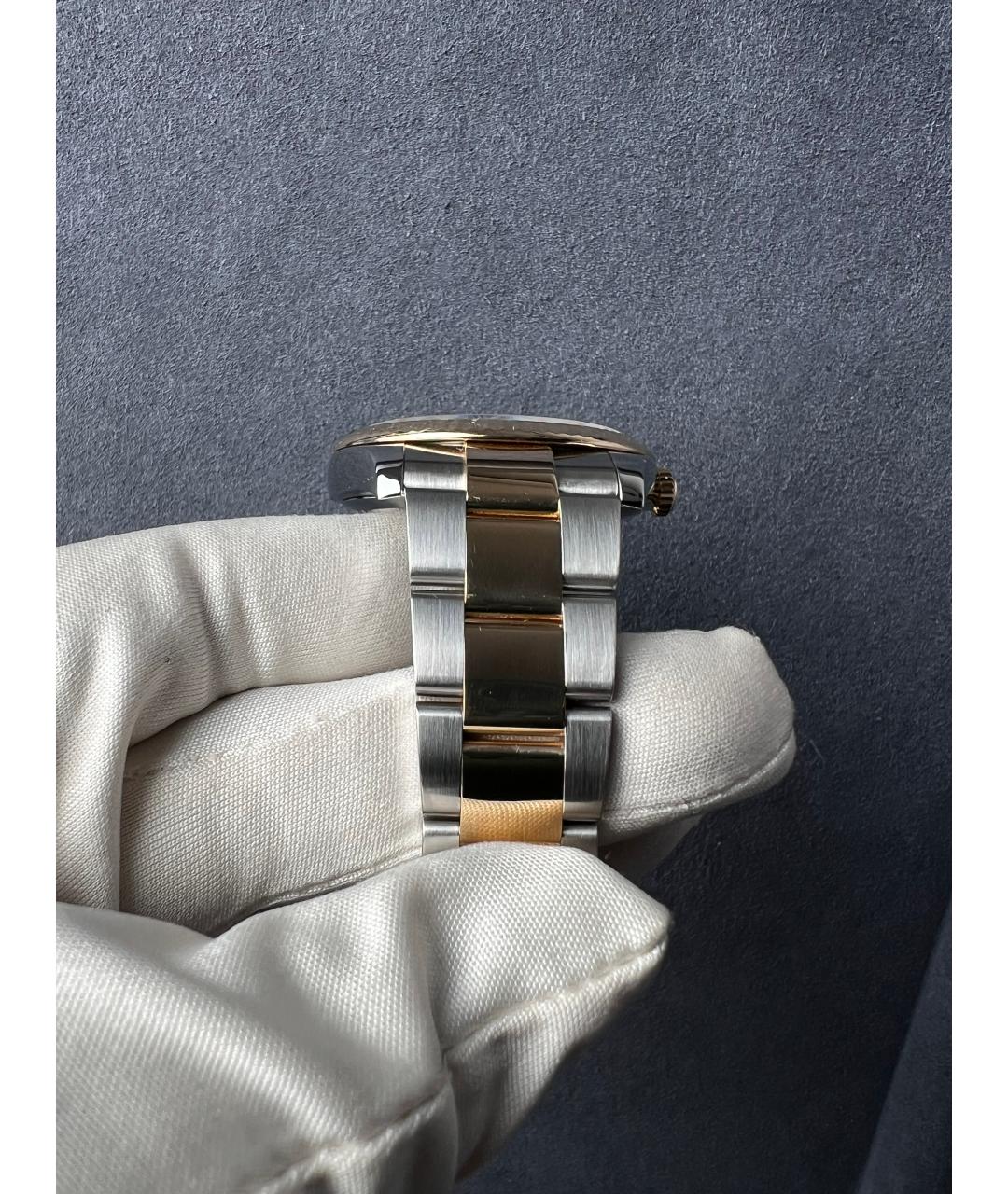 ROLEX Черные часы из желтого золота, фото 7