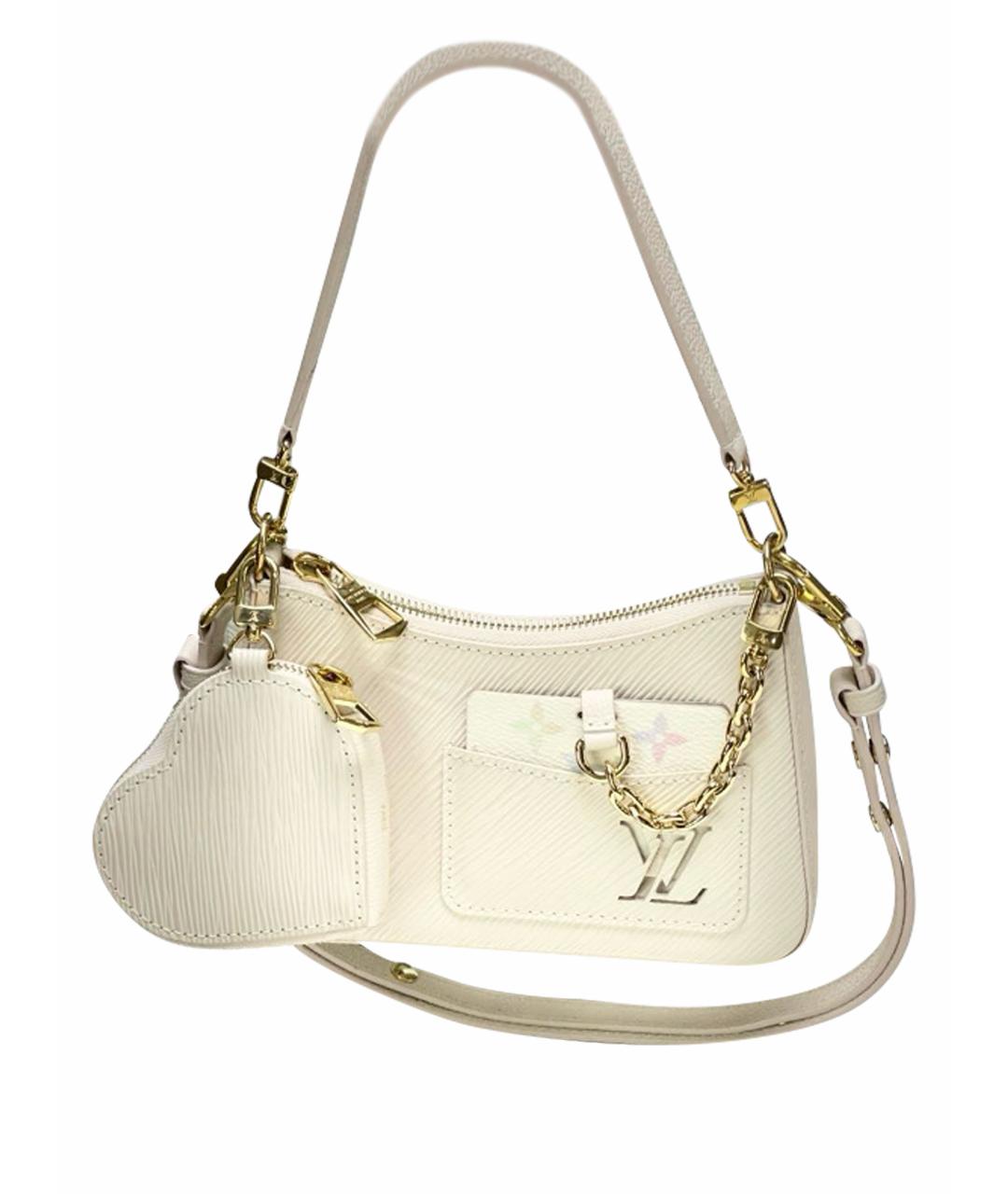 LOUIS VUITTON Белая кожаная сумка через плечо, фото 1