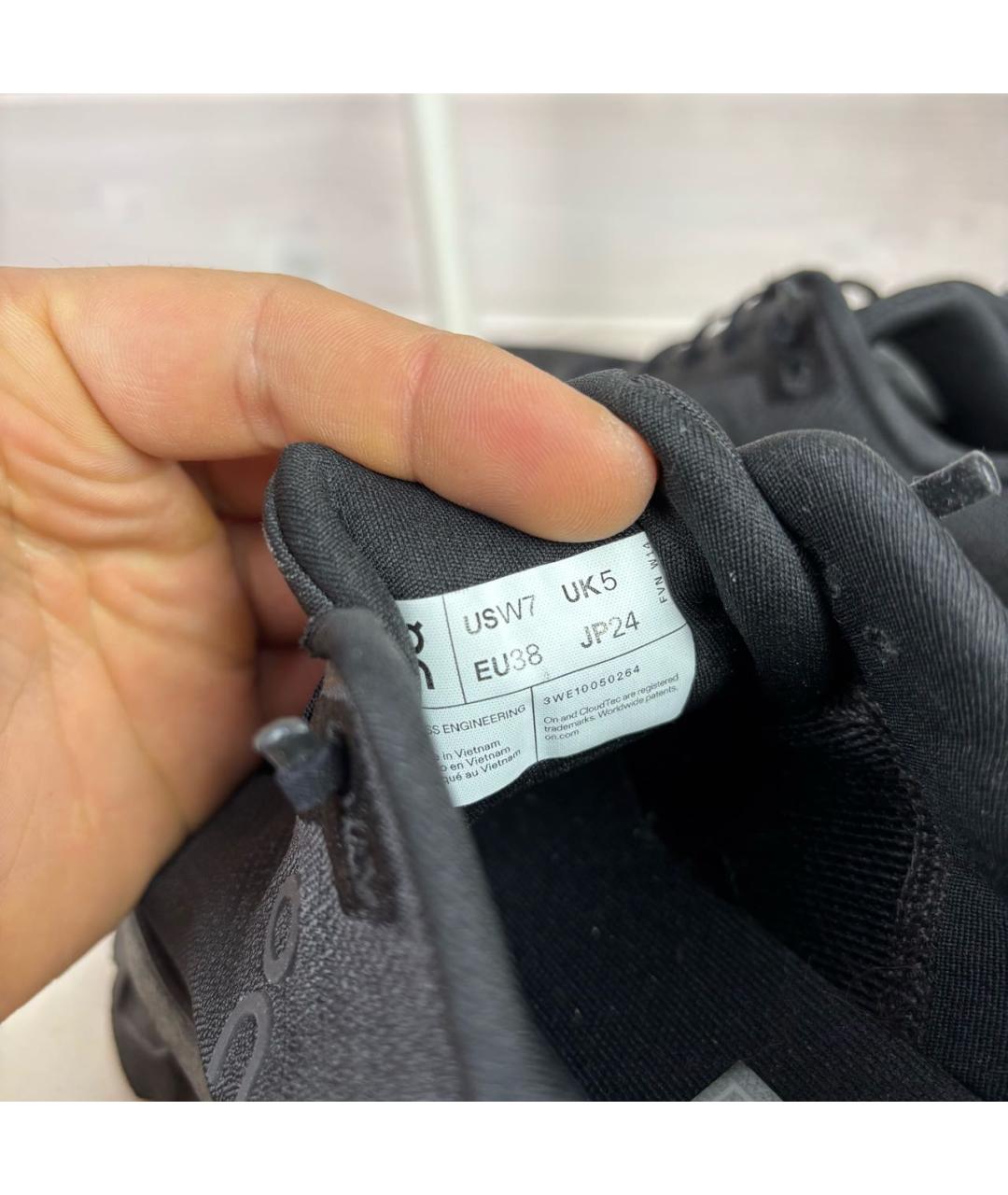 ON Черные текстильные кроссовки, фото 5