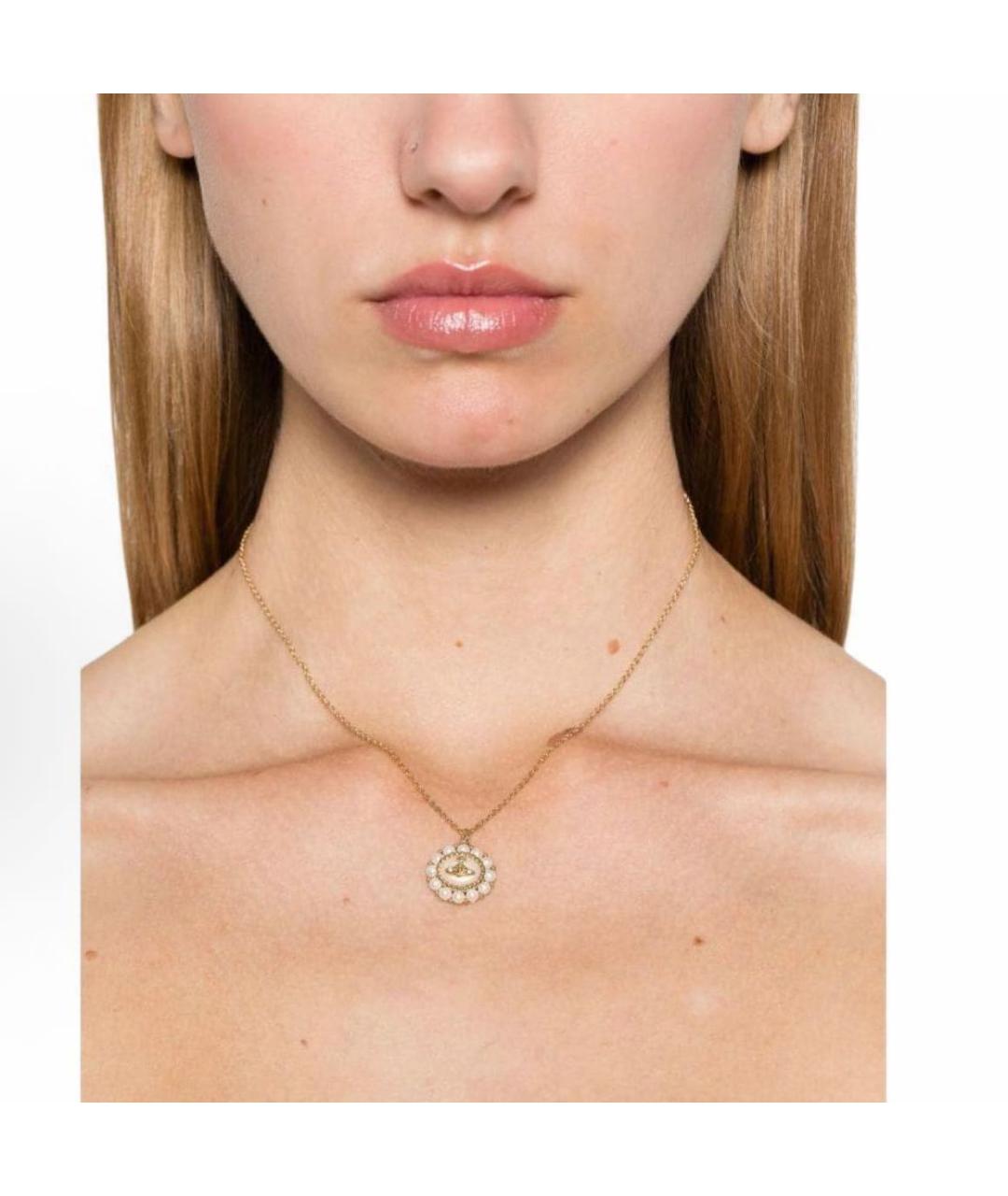 VIVIENNE WESTWOOD Золотая латунная подвеска, фото 3