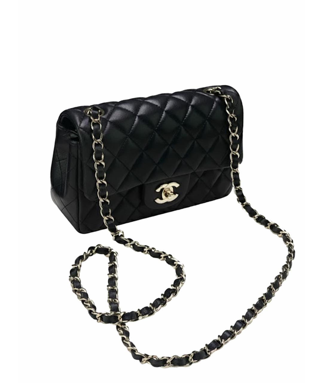 CHANEL Черная кожаная сумка через плечо, фото 1