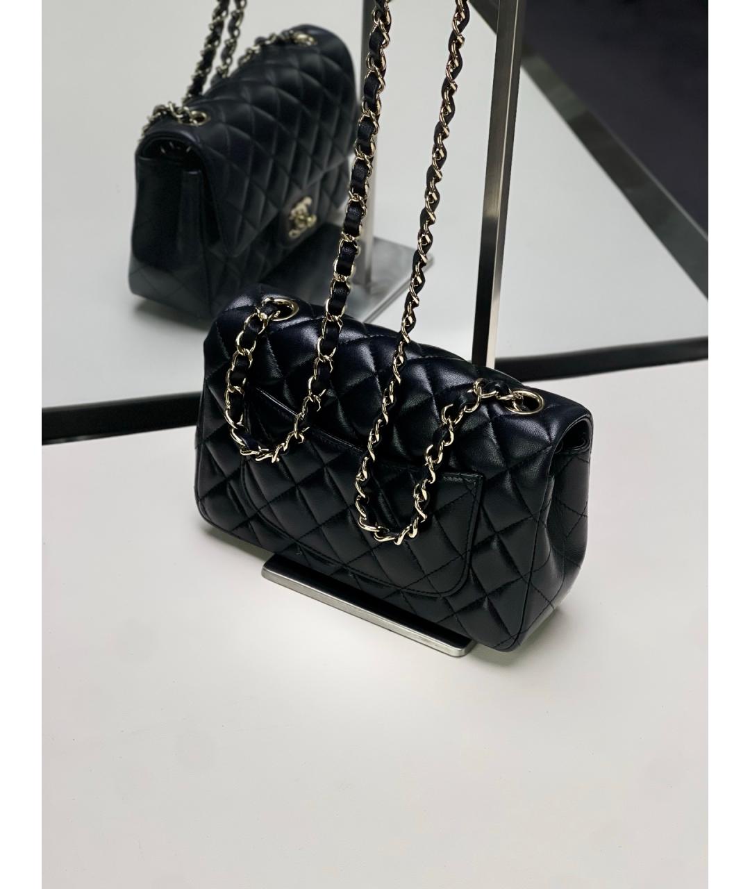 CHANEL Черная кожаная сумка через плечо, фото 5