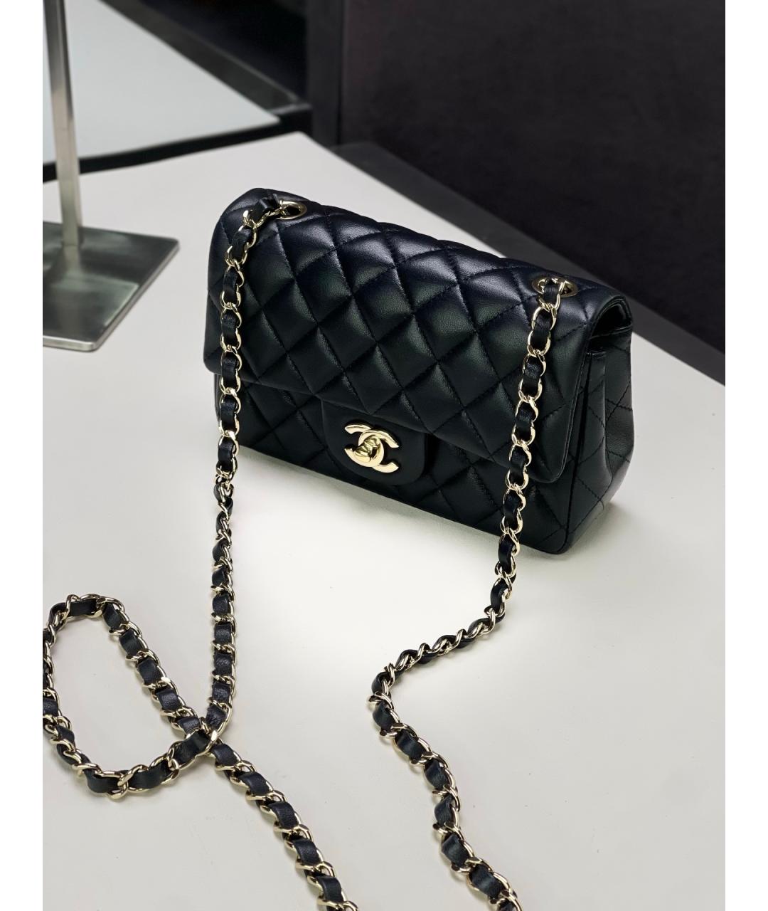 CHANEL Черная кожаная сумка через плечо, фото 9