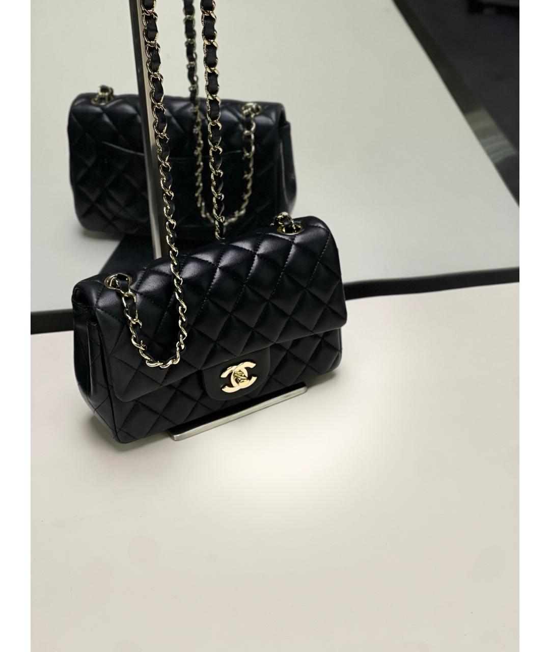 CHANEL Черная кожаная сумка через плечо, фото 3